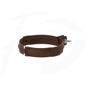 Obejma rury spustowej stalowa ⌀ 100 firmy KROP kolor czekoladowy brąz